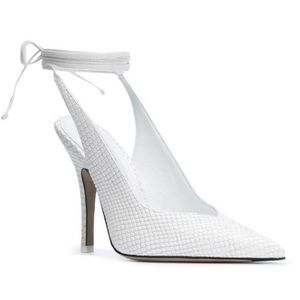 The Attico Venus Croc-Embossed Pumps